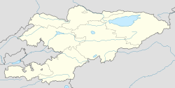 Le Kirghizistan sur la carte de l’Asie centrale