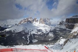 Une des pistes de ski dans la Vallée de Fassa